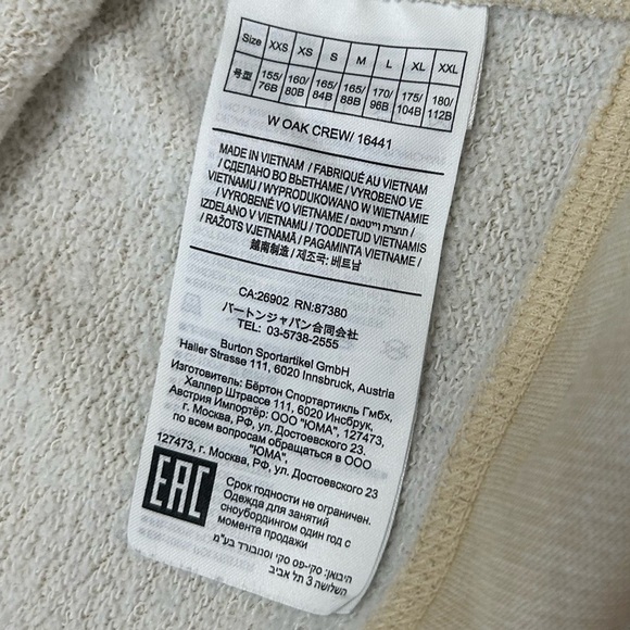 Women’s Burton Oak Pullover Crewneck Sweatshirt Size Small Stowe Raglan - Picture 5 of 6